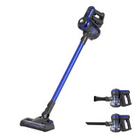 Devanti Stick Vacuum Cleaner Brushless Cordless 250W Blue, 20,000Pa Suction, HEPA Filter, 2 Speeds, 3-in-1 Heads