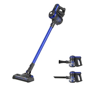 Devanti Stick Vacuum Cleaner Brushless Cordless 250W Blue, 20,000Pa Suction, HEPA Filter, 2 Speeds, 3-in-1 Heads