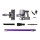 Devanti Cordless Stick Vacuum Cleaner, 120W, Bagless, HEPA Filter, 12,000pa Suction, Purple, with 3 Brush Attachments