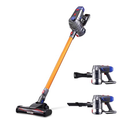 Devanti Stick Vacuum Cleaner Bagless Cordless 150W Gold, HEPA Filter, 2-Speed, Lightweight, 35min Runtime, 0.6L