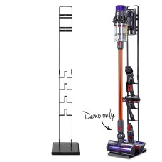 Artiss Freestanding Dyson Vacuum Stand, Cast Iron, 11cm Wide, Portable, No Drill, Fits V6-V11, Black, Easy Assembly