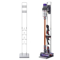 Artiss Freestanding Dyson Vacuum Stand: Cast Iron, No Drilling, Portable, Fits V6-V11 Models, Silver, 11cm Width
