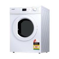 Devanti 7kg Vented Tumble Dryer White, Stainless Steel Drum, Humidity Sensor, Digital Controls, Delay Start, Anti-Crease