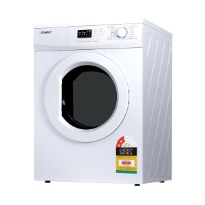 Devanti 7kg Vented Tumble Dryer White, Stainless Steel Drum, Humidity Sensor, Digital Controls, Delay Start, Anti-Crease