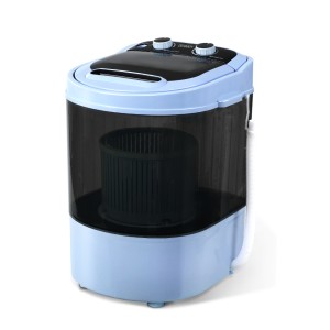 Devanti Portable Washing Machine, Plastic, 3KG, Black - 2-in-1 Wash & Spin Dry, Quiet Operation, Shoe Brush Included