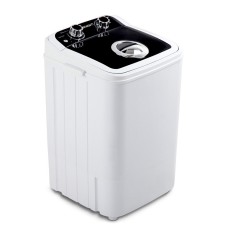 Devanti Portable Washing Machine 4.6KG Black - Lightweight, 2-in-1 Wash & Spin, Ideal for Camping & Small Spaces