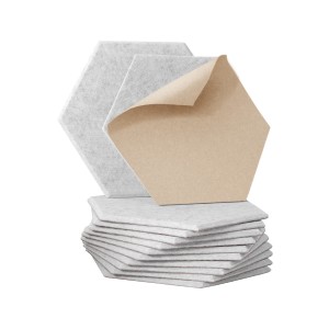 Alpha Acoustic Foam Panels, High-Density Soundproof Tiles, 35x30x0.9cm, Grey, 12pcs, Noise Absorption, Adhesive