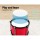 Keezi 7-Piece Kids Drum Set - PVC Finish, Red, 3+ Years, Includes Bass, Toms, Cymbal, Drumsticks, Stool - EN71 Certified