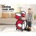 Keezi 7-Piece Kids Drum Set - PVC Finish, Red, 3+ Years, Includes Bass, Toms, Cymbal, Drumsticks, Stool - EN71 Certified