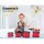 Keezi 7-Piece Kids Drum Set - PVC Finish, Red, 3+ Years, Includes Bass, Toms, Cymbal, Drumsticks, Stool - EN71 Certified