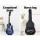 Alpha 34 Inch Classical Guitar, Wooden Body, Blue, Nylon Strings, Beginner Bundle w/ Stand, Picks, Bag, Capo
