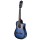 Alpha 34 Inch Classical Guitar, Wooden Body, Nylon Strings, Blue, Beginner Kids Gift, Includes Picks & Carry Bag