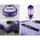 Alpha 34 Inch Classical Guitar, Laminated Linden, Purple, Nylon String, Beginner Set with Stand & Accessories