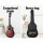 Alpha 34 Inch Classical Guitar, Laminated Linden Body, Red, Beginner Set with Stand, Bag, Picks, Strings & Capo