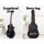Alpha Acoustic Guitar, Laminated Linden, 38 Inch, Black, Steel Strings, Cutaway Design, Stand & Accessories Included