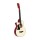Alpha 38 Inch Acoustic Guitar, Laminated Linden, Left-Handed, Wood Finish, Steel Strings, Includes Bag & Accessories