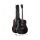 Alpha 41 Inch Acoustic Guitar, Laminated Linden Body, Black, Steel Strings, Dreadnought, with Stand & Accessories