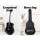 Alpha 41 Inch Acoustic Guitar, Laminated Linden Body, Black, Steel Strings, Dreadnought, with Stand & Accessories