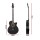 Alpha 43" Dreadnought Acoustic Bass Guitar, Black - 4-Band EQ, Steel Strings, Basswood Body, 22 Frets, Glossy Finish