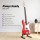 Alpha 47 Inch Electric Guitar Kit Glossy Red Basswood Body Maple Neck 21 Fret with 40W Amp Stand and Accessories