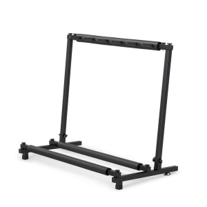 Alpha 5 Space Folding Guitar Stand Rack Holder Display | Iron Construction, Foam Padding, Adjustable Feet, 87x47x73cm