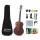 Alpha 30-Inch Ukulele with EQ, Ebony Top, Okoume Neck, 18 Frets, Nylon Strings, Arched Back, Accessory Pack Included