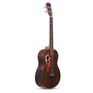 Alpha 30-Inch Ukulele with EQ, Ebony Top, Okoume Neck, 18 Frets, Nylon Strings, Arched Back, Accessory Pack Included