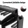 Alpha 61-Key Foldable Electronic Piano Keyboard, Touch-Sensitive, Black, Bluetooth, MIDI-USB, w/ Mic & Sustain Pedal