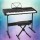 Alpha 61-Key Electronic Piano Keyboard, Black, Digital Electric w/ Stand & Stool, Lighted Keys, Music Training Features