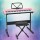 Alpha 61-Key Electronic Piano Keyboard with Stand & Stool, Pink, Digital Electric Instrument for Music Enthusiasts