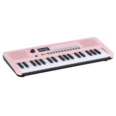 Alpha 37-Key Digital Piano Keyboard for Kids Beginners - Pink, Portable, with 3-Step Lessons, USB-C & Battery Powered