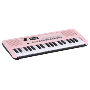 Alpha 37-Key Digital Piano Keyboard for Kids Beginners - Pink, Portable, with 3-Step Lessons, USB-C & Battery Powered