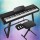 Alpha 88-Key Electronic Piano Keyboard, Full-Weighted, Black, w/ Stand, Stool, 600 Rhythms, 800 Timbres, LED Display
