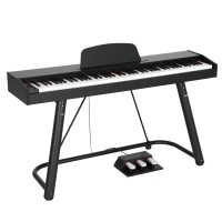 Alpha 88 Keys Electronic Piano Keyboard, Full Weighted, Black, 133.5cm, w/ Stand, USB-MIDI, 600 Rhythms, 800 Timbres
