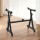 Alpha Heavy Duty Adjustable Z-Shape Piano Stand Black, Metal Frame, Lockable Wheels, 59-89cm Width, 62-92cm Height