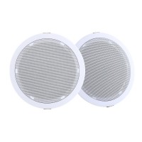 Giantz 2 x 6" In Ceiling Speakers 80W Home Theatre Stereo, ABS Enclosure, Easy Install, White, Multi-Room Audio