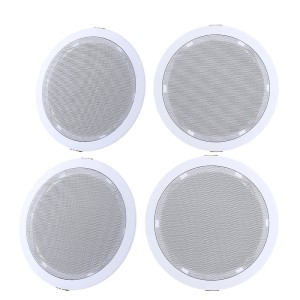 Giantz 6 Inch Ceiling Speakers 4 Pack, 80W In Wall Home Audio Tweeter Set, ABS Enclosure, Easy Install, White