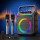 Alpha Portable Karaoke Machine with 2 Wireless Mics, Bluetooth 5.3, LED Lights, USB/AUX, 6.5