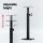 Alpha Speaker Stand Set, Steel, Adjustable 70-117cm, Black, 2pcs, Cable Management, Easy Assembly, 40kg Capacity