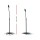 Alpha Speaker Stand Set, Steel, Adjustable 75-112cm, Black, Surround Sound, Studio & Home, Concealed Cable Management