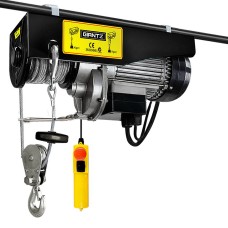 Giantz 1300W Electric Hoist Winch, 400/800KG Lifting, 18M High Tensile Cable, Remote, Garage & Warehouse Use