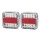 Giantz Pair 26 LED Tail Lights 12V 10x10cm IP68 Waterproof Stop Reverse Indicator for Ute Trailer Truck