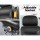 Giantz Universal Tractor Seat Black PU Leather, Adjustable Suspension, Headrest, Armrests for Forklift/Excavator