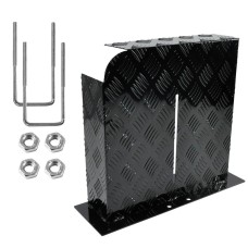 Alpen Outdoor Base 2mm Aluminium Diesel Heater Fuel Tank Cover for 10L 15L Left Mounting Options (Black)