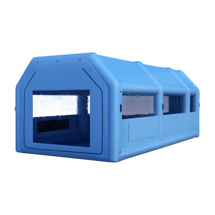 GIANTZ 8.5x4.8m Inflatable Spray Booth - Durable Oxford &amp;amp; PVC, Dual Blowers, Filtration System, Mobile Painting Tent