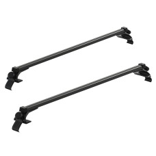 Giantz Universal Car Roof Rack 145cm Aluminium Cross Bars for Bare Roofs, Adjustable, Black, 90kg Capacity