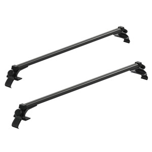 Giantz Universal Car Roof Rack 145cm Aluminium Cross Bars for Bare Roofs, Adjustable, Black, 90kg Capacity
