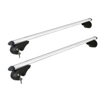 Giantz Universal Car Roof Racks - Aluminium Cross Bars, Adjustable 108cm, Silver, Anti-Theft, 90kg Load, Easy Install
