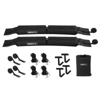GIANTZ Universal Soft Kayak Roof Rack Pads, 80kg Capacity, 120cm Oxford Fabric, EVA Foam, Includes 4.5m Tie-Down Straps