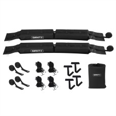 GIANTZ Universal Soft Kayak Roof Rack Pads, 80kg Capacity, 120cm Oxford Fabric, EVA Foam, Includes 4.5m Tie-Down Straps